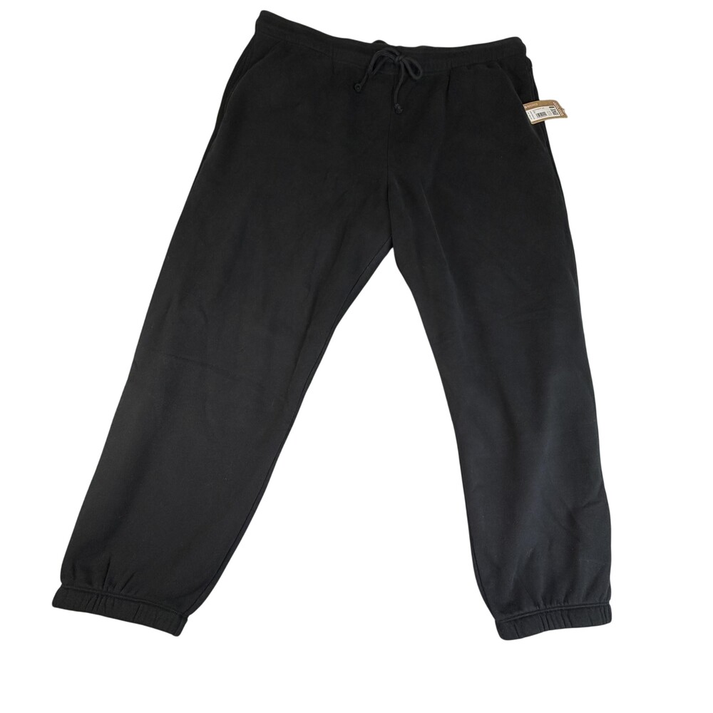 Eddie Bauer Vintage Soft Jogger Pants Womens 2X Black Cozy Fleece Sweatpants